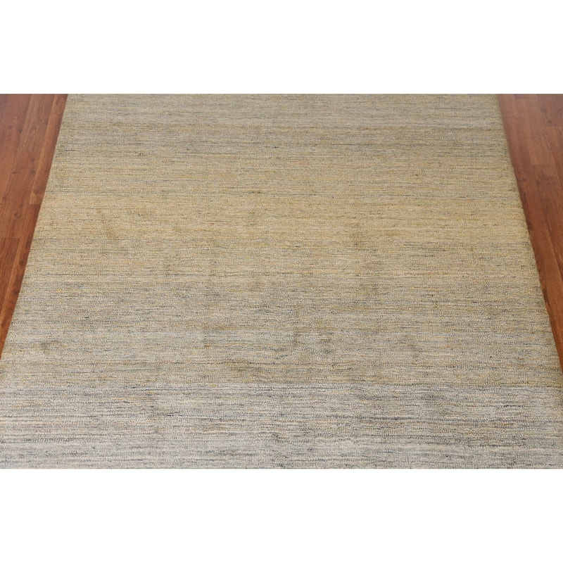 Contemporary Modern Indian Area Rug Stripe Hand-Tufted Wool Carpet - 5'3" x 7'7"