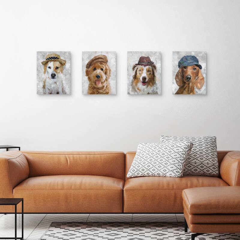 Hat Happy I - IV by Studio Arts Canvas Art Prints