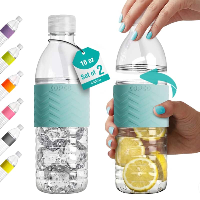 Copco Hydra BPA Free Tritan Water Bottle Set Leak Proof & Dishwasher Safe - Robins Egg Blue