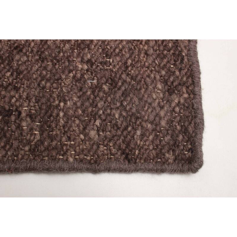 ECARPETGALLERY Braid weave Sienna Charcoal Wool Rug - 4'0 x 6'0