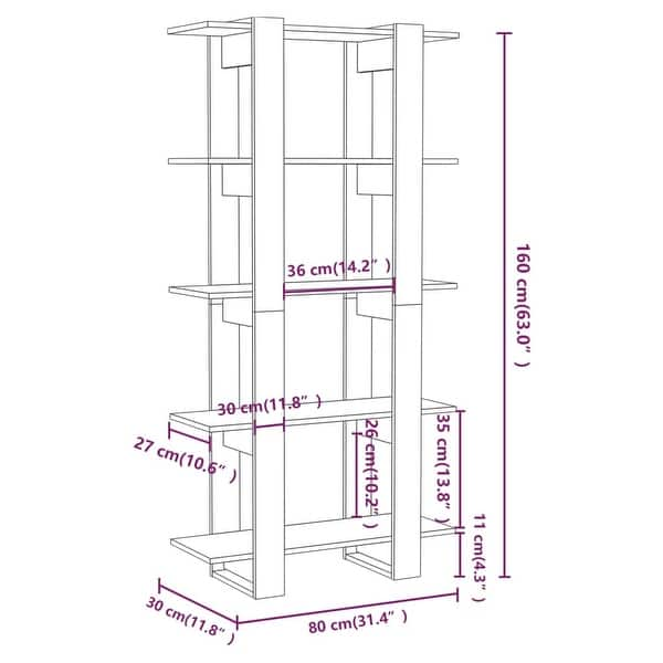 Vidaxl Book Cabinet Room Divider Display Book Rack Bookshelf Engineered 