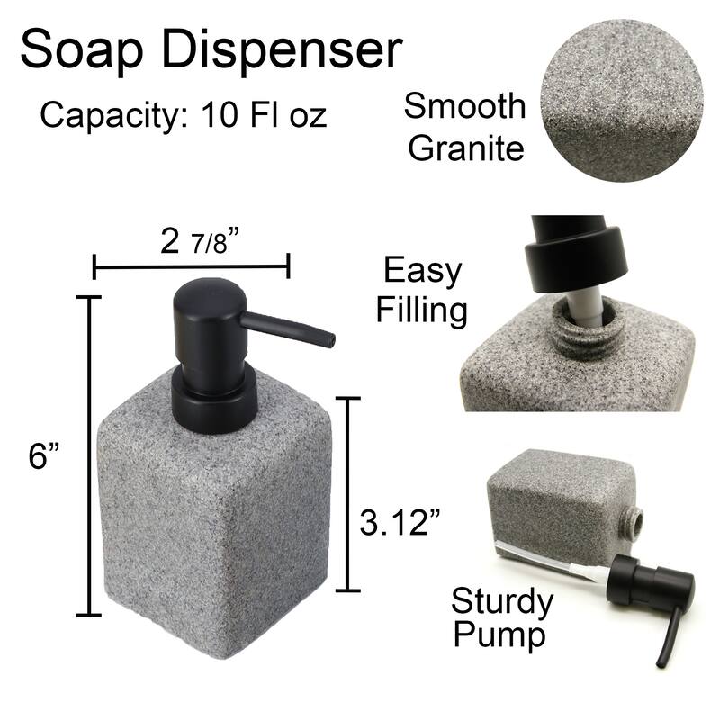 Granite Collection Bathroom Accessory Set-4 pieces