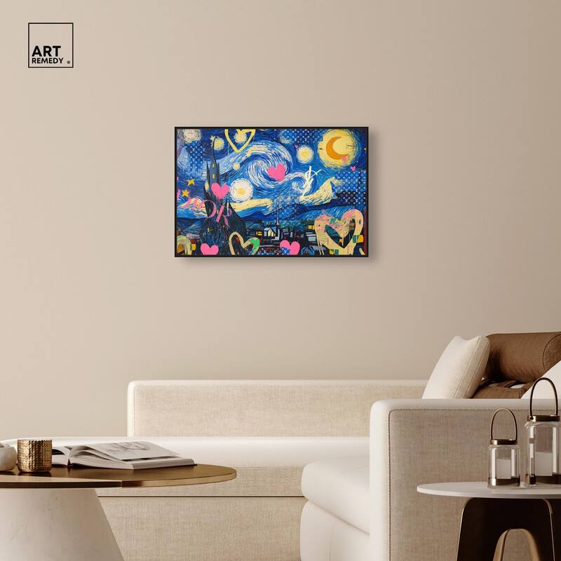 Starry Night Graffiti Canvas by Art Remedy