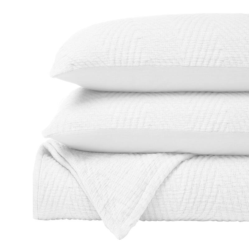 Superior Aswan Cotton Medium Weight Chevron Woven Coverlet