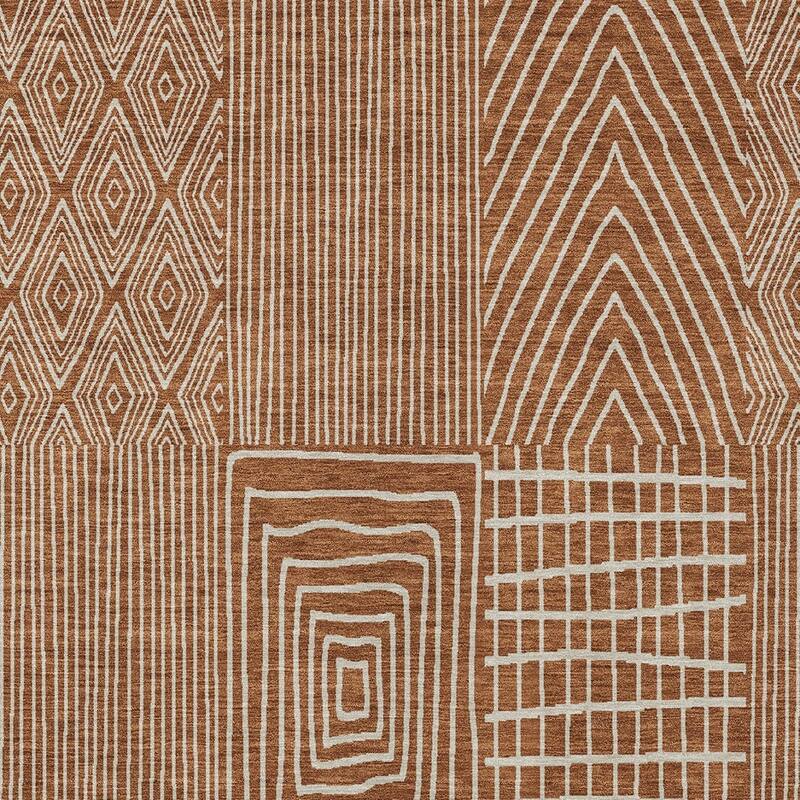 HomeRoots Geometric Transitional Rectangle Outdoor Rug