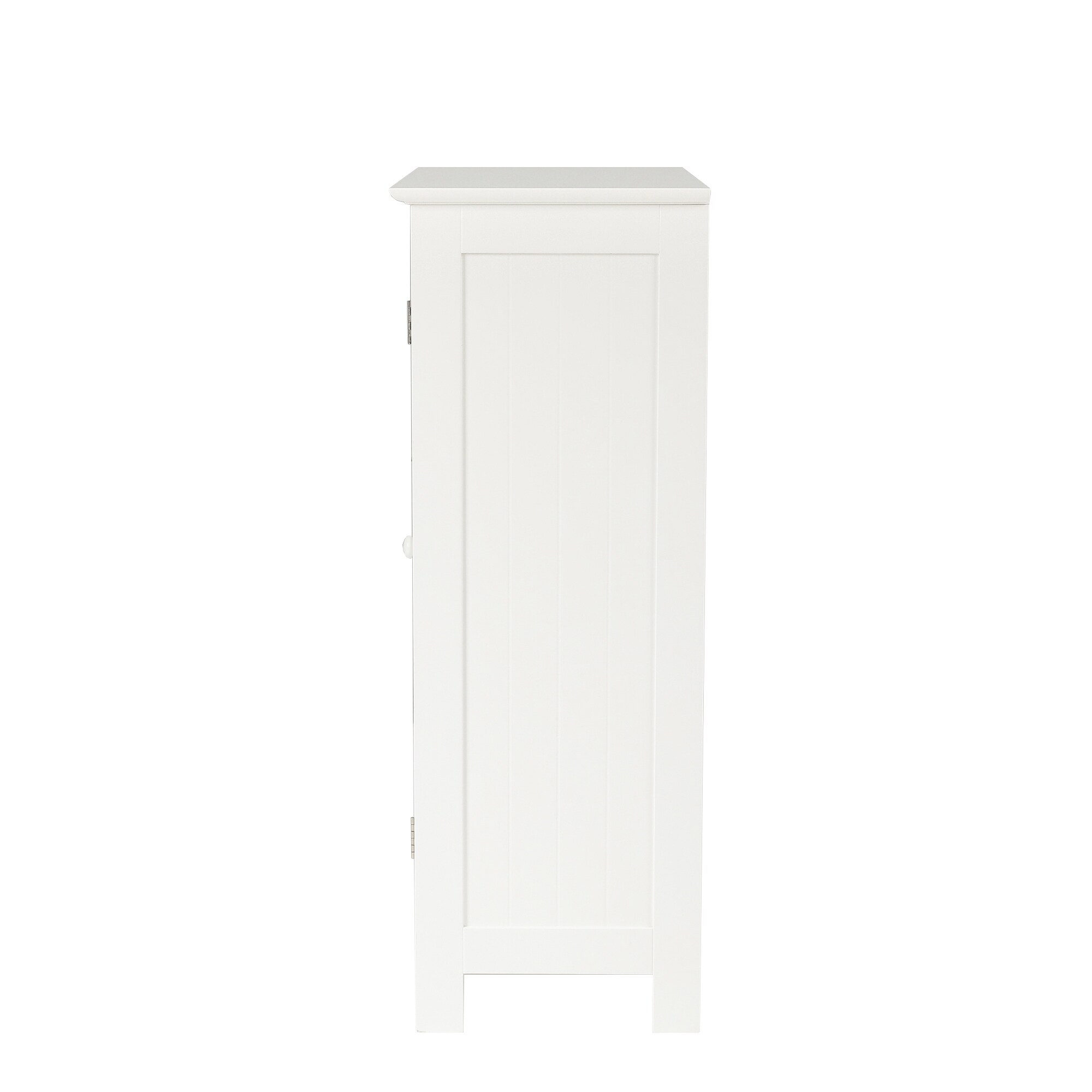 White Wood 4-Drawer 1-Door Bathroom Storage Cabinet - 32.68 H x 22.05 W x  11.81 D - On Sale - Bed Bath & Beyond - 32460526
