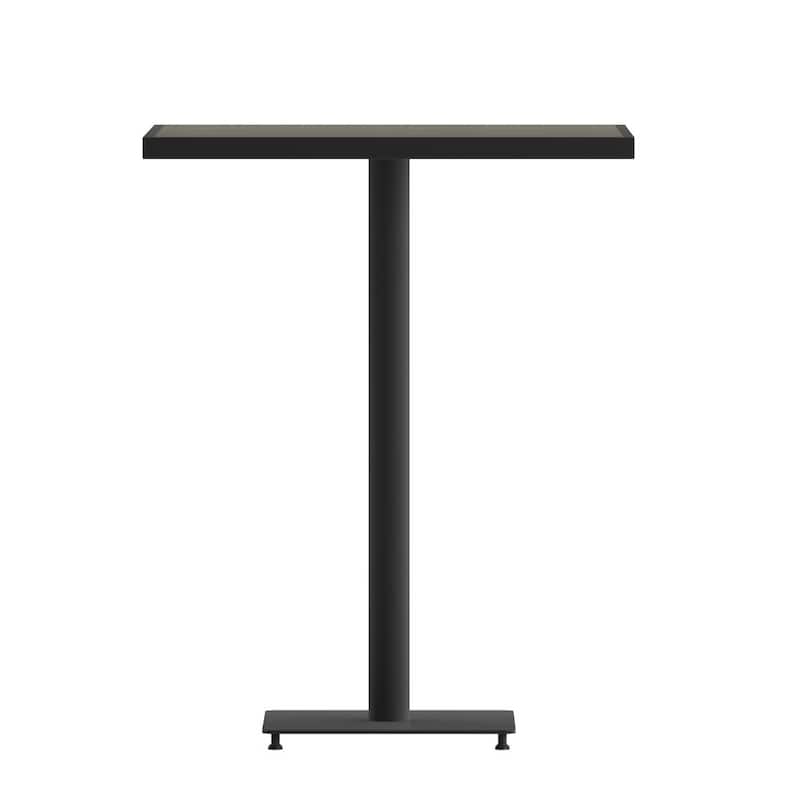 Indoor/Outdoor 32" Square Bar Height Dining Table with Poly Slats