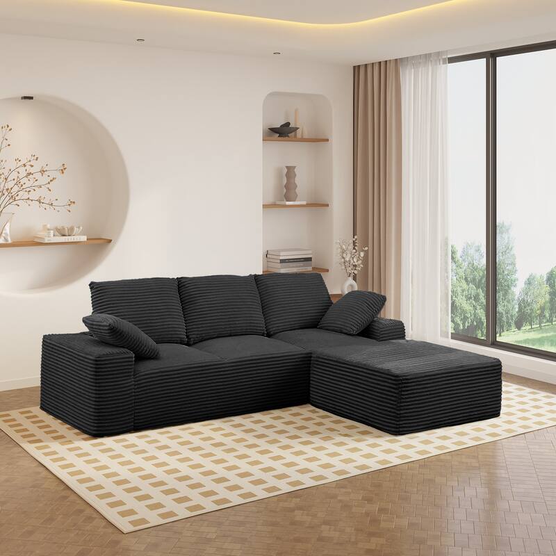 Anmytek 103.5 Inch Modern L-Shape Cloud Sectional Sofa - No Assembly Required