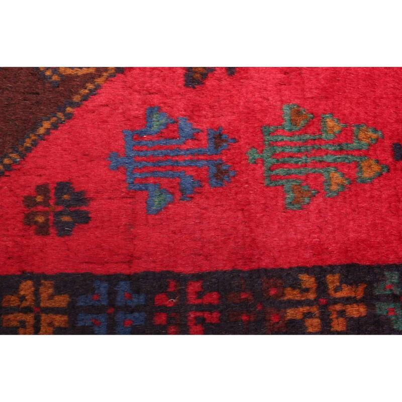 ECARPETGALLERY Hand-knotted Teimani Red Wool Rug - 3'0 x 4'11