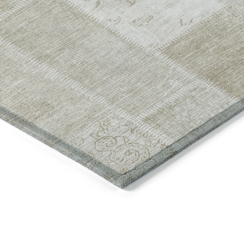 HomeRoots Patchwork Traditional Rectangle Outdoor Rug