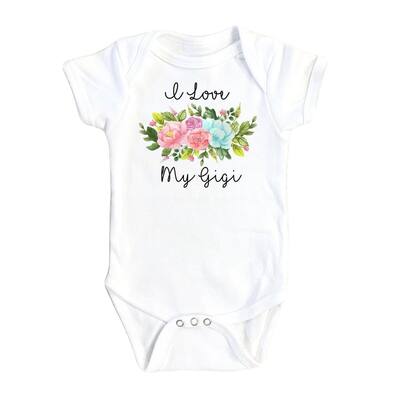 Gigi Floral - Baby Boy Girl Clothes Infant Bodysuit Funny Cute Newborn