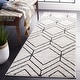 preview thumbnail 45 of 154, SAFAVIEH Adirondack Benilda Modern Geometric Rug 2'6" x 10' Runner - Light Grey/Black