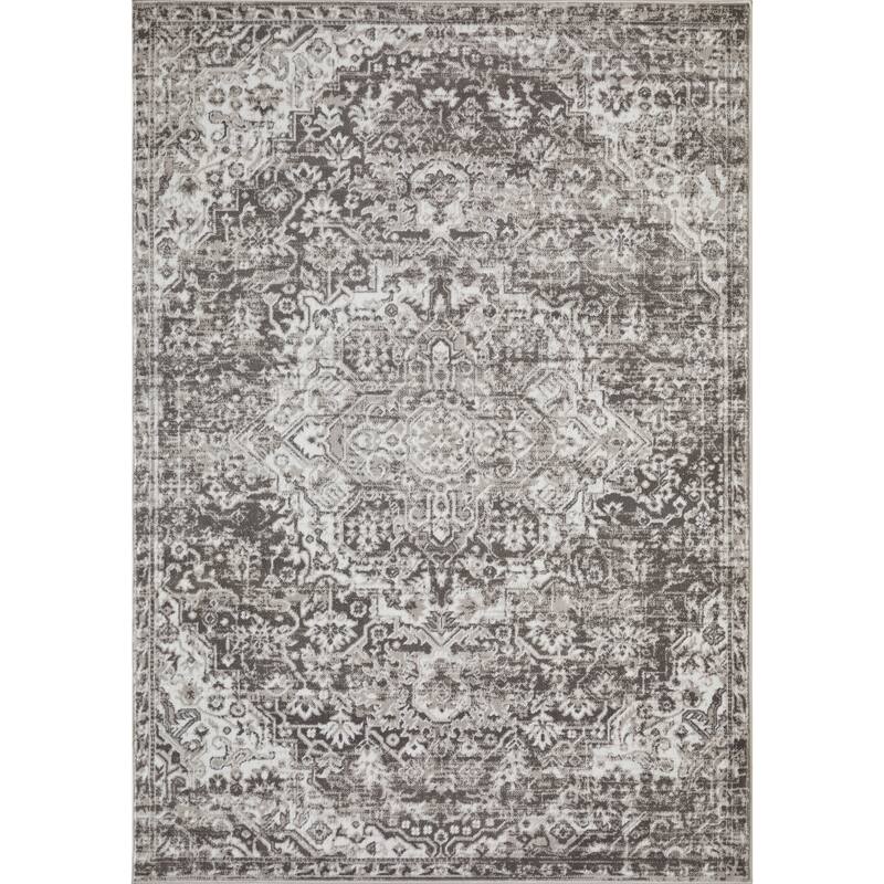 Loomaknoti Rhane Valeina Gray Area Rug - 5'3" x 7'3"