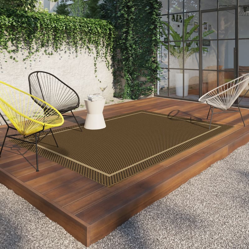Loft Gracie Border Natural Design Indoor/Outdoor Area Rug