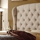 preview thumbnail 2 of 13, Isabella Diamond Tufted Wingback Upholstered Platform Bed