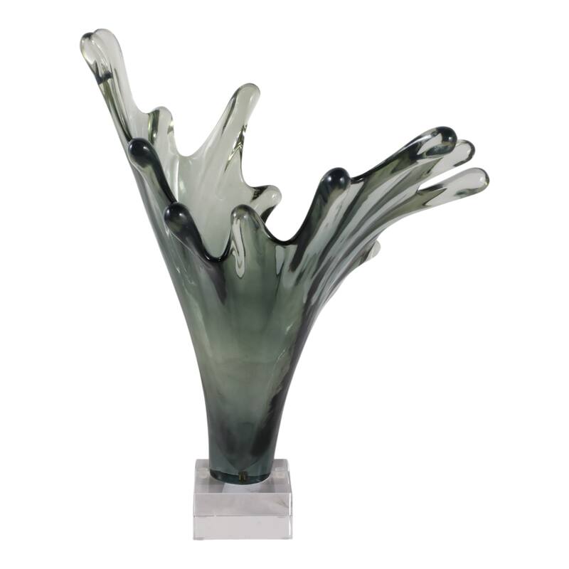 Glass Sculpture Artistic Agua Splash Elegant Decorations Living Room