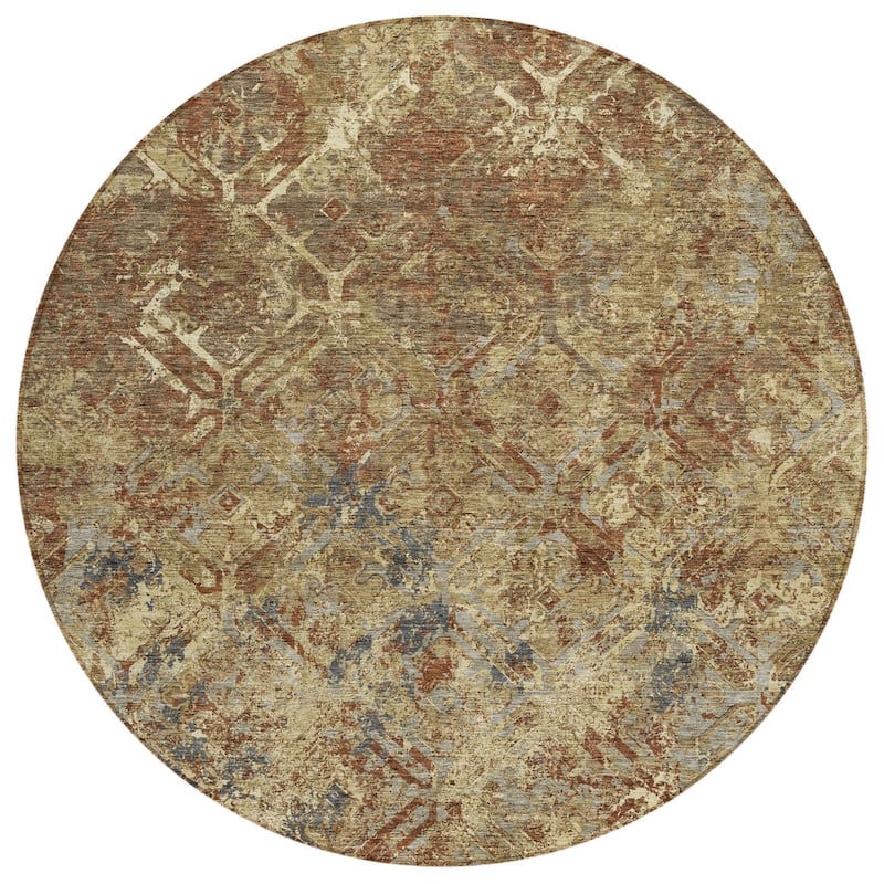 HomeRoots Geometric Transitional Rectangle Outdoor Rug