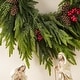 preview thumbnail 12 of 11, Glitzhome Christmas Greenery PE Dripping Wreath & Teardrop Set