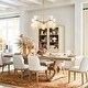 preview thumbnail 4 of 3, 5-Light Modern Linear Sputnik Bowl Cluster Island Light Globe Ceramic Chandelier
