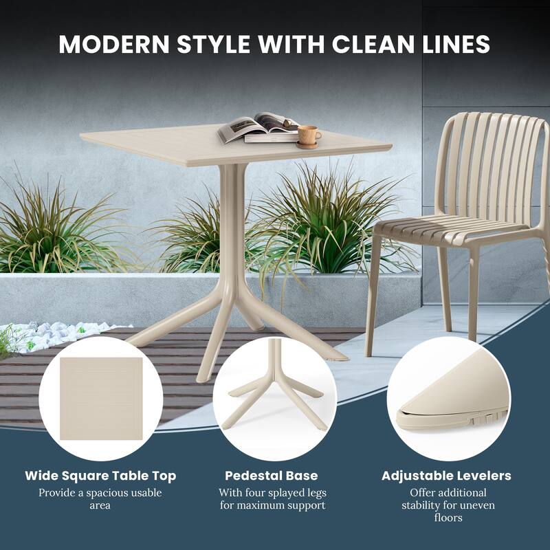 Frond and Form 4-Person Outdoor Square Dining Set