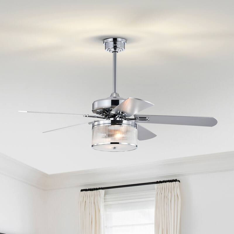 Chrome 52 Inch Polished Finish Ceiling Fan with Remote