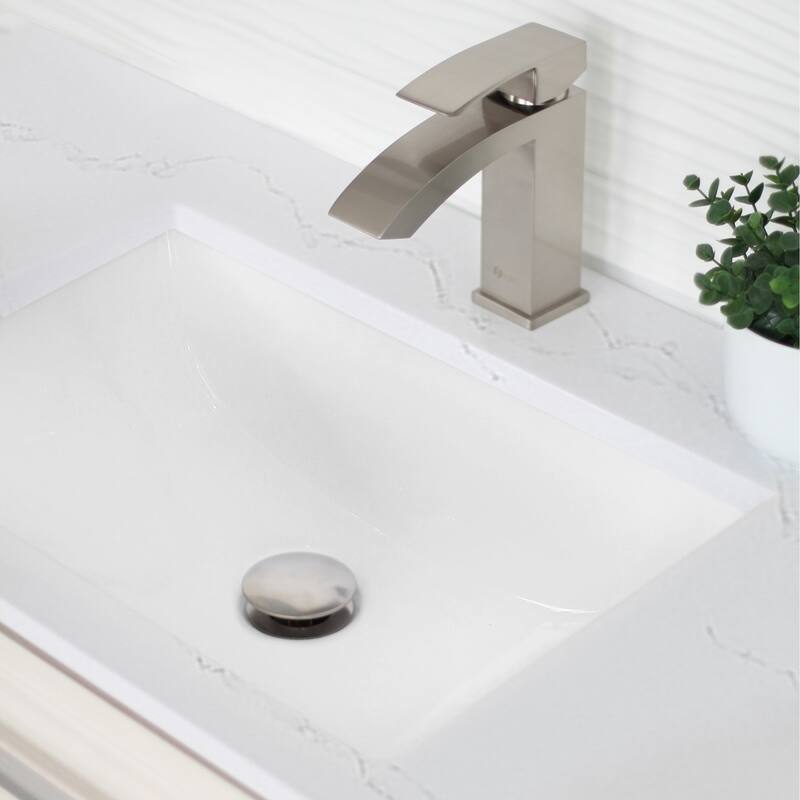 STYLISH 20.75" W x 15.5" D White Rectangular Undermount Bathroom Sink Set of 2