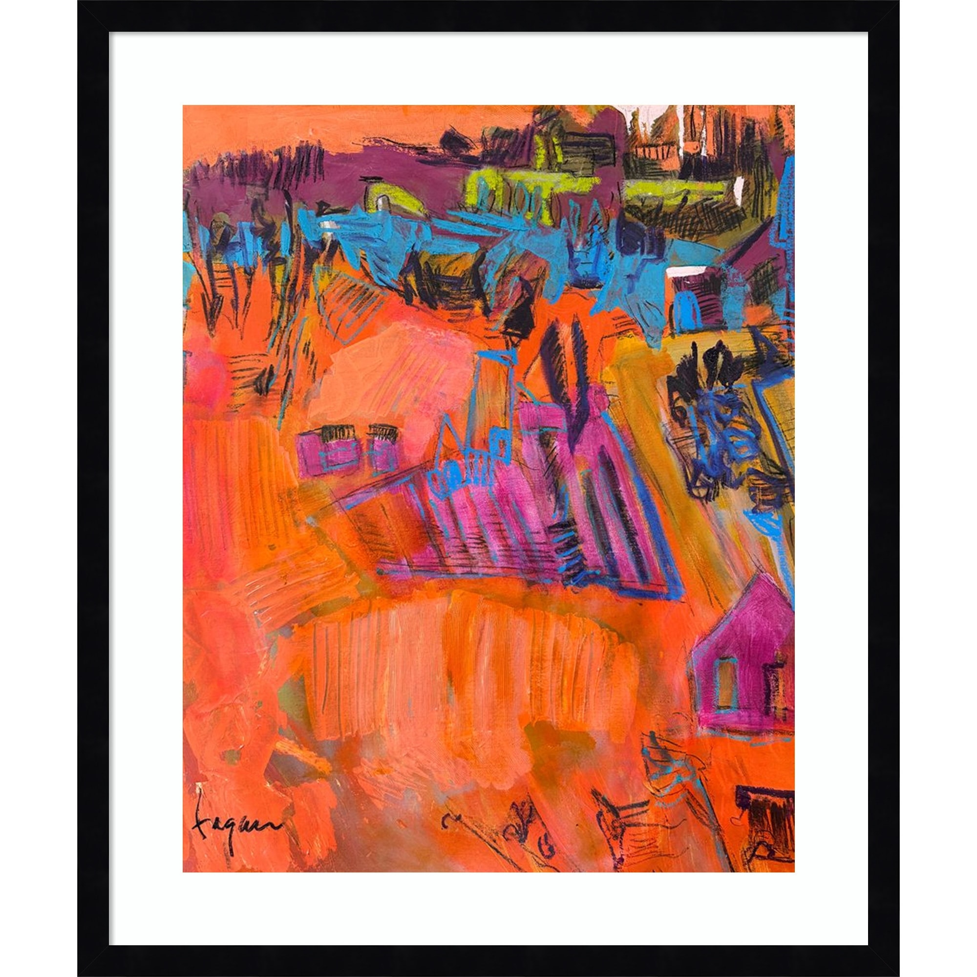 River Runs Through I by Dorothy Fagan Wood Framed Wall Art Print