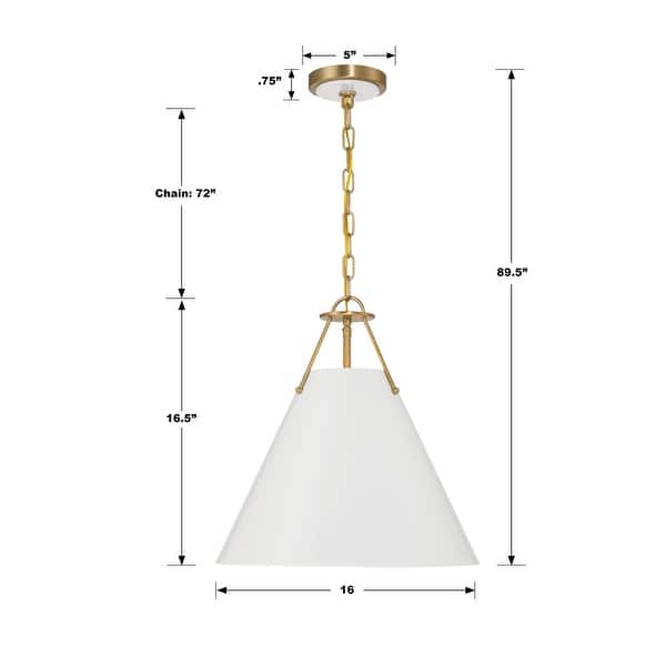 Xavier 3 Light Vibrant Gold Pendant - 16"W x 16.5"H x 16"D