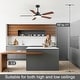 preview thumbnail 63 of 193, 42/48/52/56/60/65-IN LED Ceiling Fan with Light Kit and Remote(5/6/7/8-Blade)