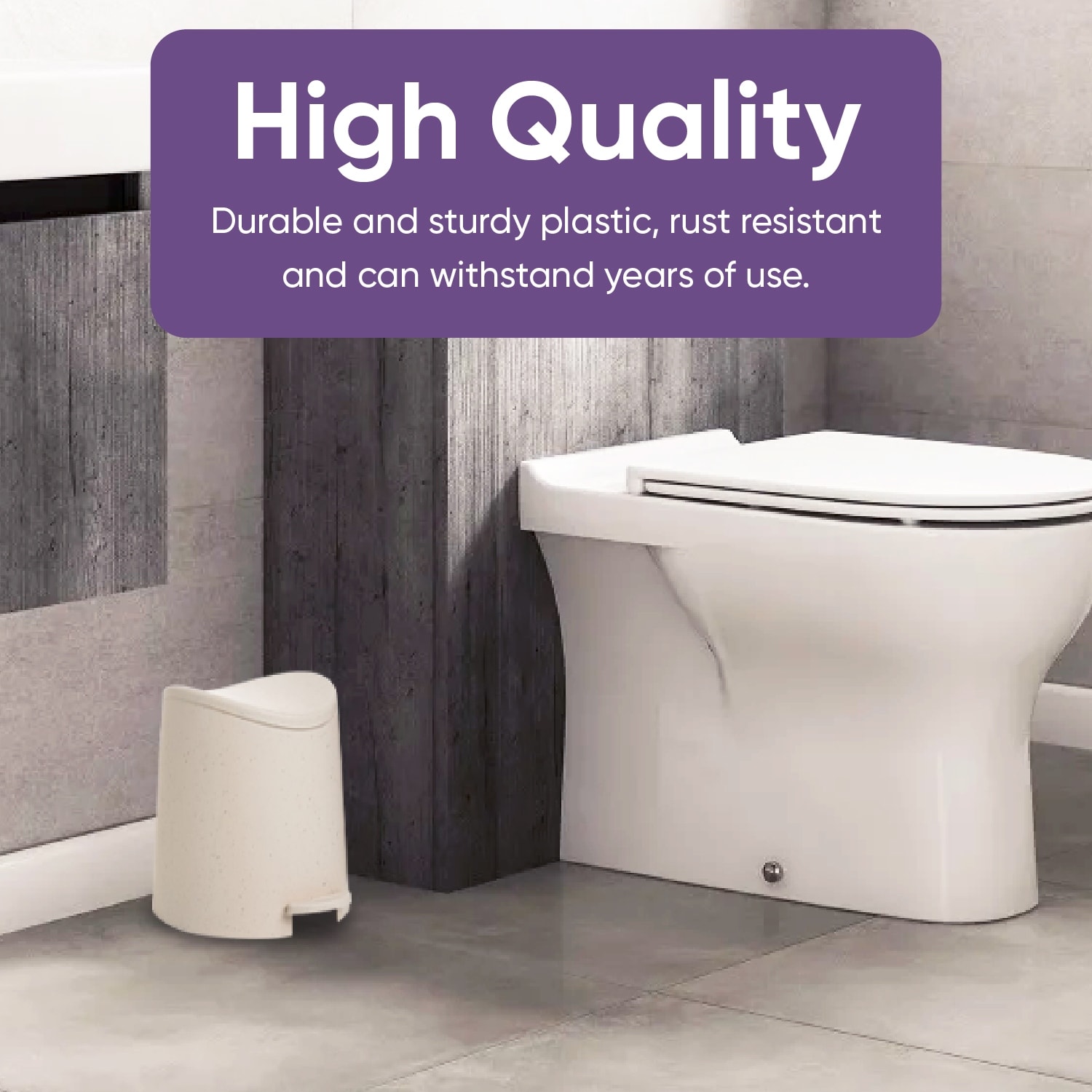 Superio Mini 3 L Step-on Trash Can with Lid - N/A-image