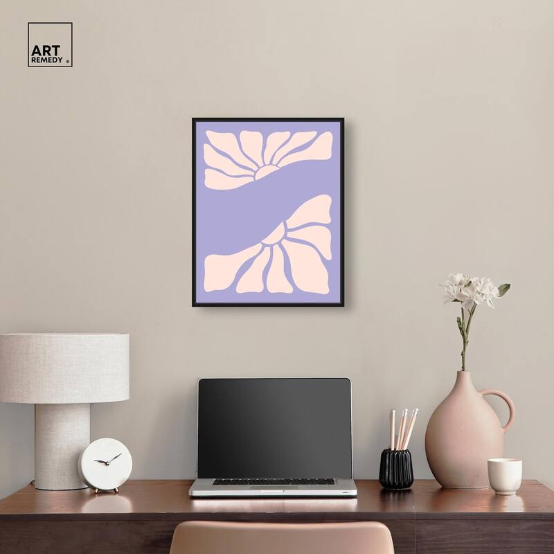Split in two Flower Canvas by Art Remedy