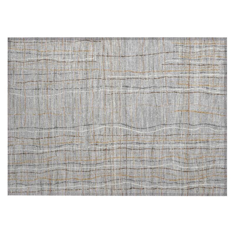 Machine Washable Indoor/ Outdoor Modern Century Chantille Rug