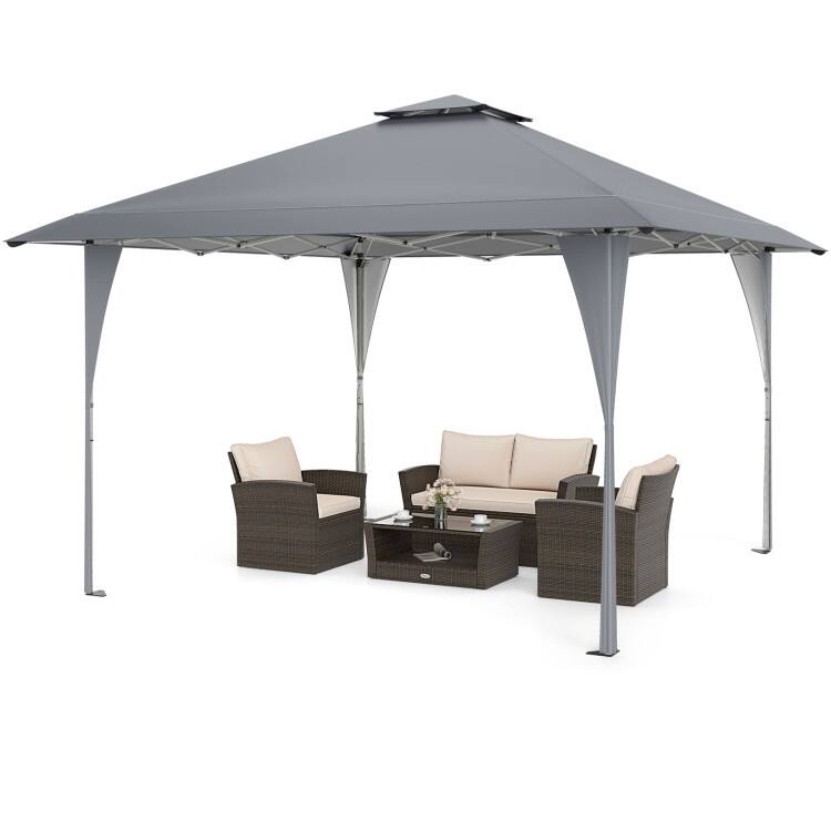 Pop up Gazebo with Portable Carrying Bag 8 Stakes and 4 Wind Ropes