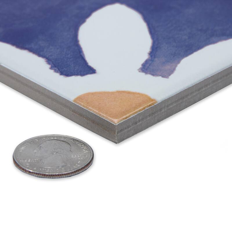 Merola Tile Santorini Coast Blue 9-3/4" x 9-3/4" Porcelain Floor and Wall Tile