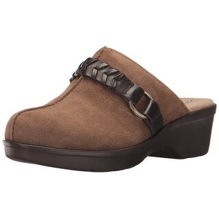 Shop Easy Spirit Womens Pierson Leather Closed Toe Mules