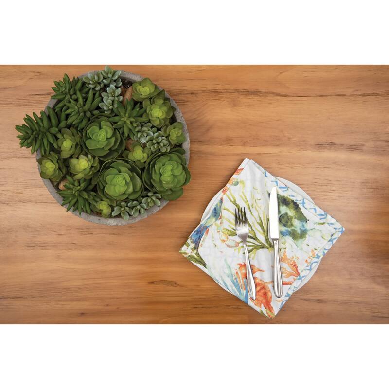 Marino Reversible Colorful Coastal Napkin Set of 6 - Set of 6