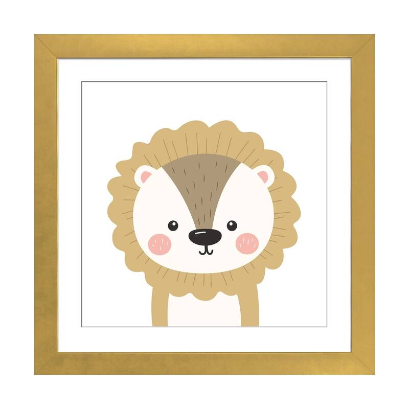 iCanvas "Cute Lion For Kids Room" by Art Mirano - Gold - 24x24x1