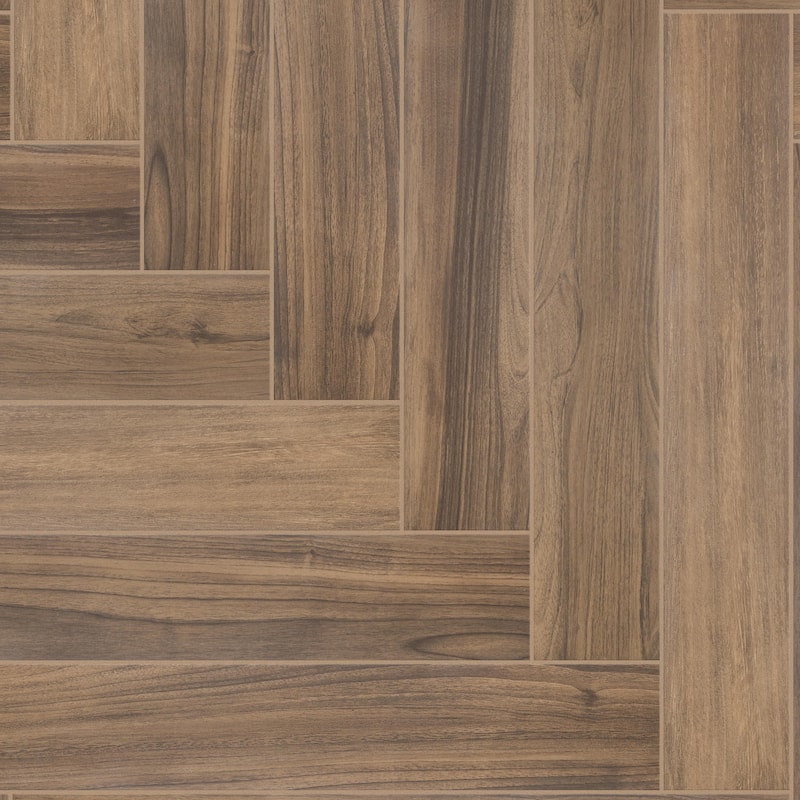 Merola Tile Mt Royale Gunstock 6 x 35-1/2" Porcelain Floor and Wall Tile