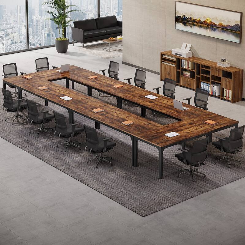 78.74" Large Rectangle Conference Table, Office Meeting/Seminar/Business Table Desk for Office Boardroom & Meeting Room
