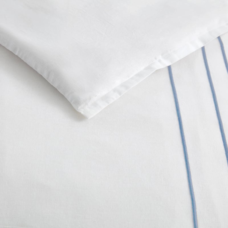 Nautica Alden Cotton-Rich White Duvet Cover Set