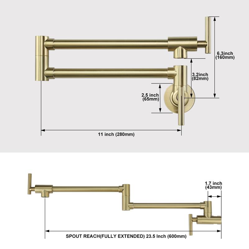 WOWOW Folding Wall Mount Faucets Stretchable