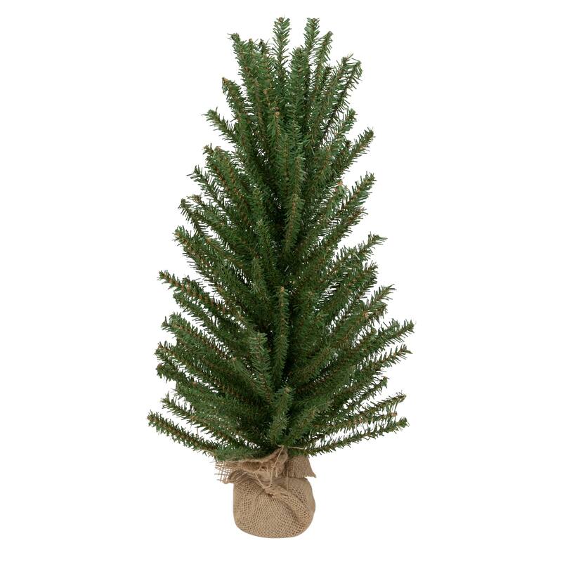 24" Traditional Scottsdale Mini Pine Artificial Christmas Tree with Burlap Unlit