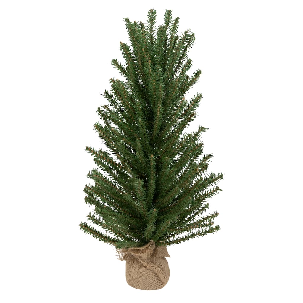 24" Traditional Scottsdale Mini Pine Artificial Christmas Tree with Burlap Unlit