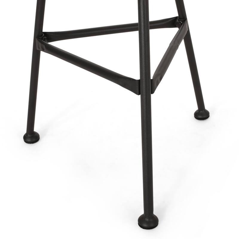 19.5 in. Black and Brown Round Glass End Table, Sturdy Build End Side Table for Living Rooms