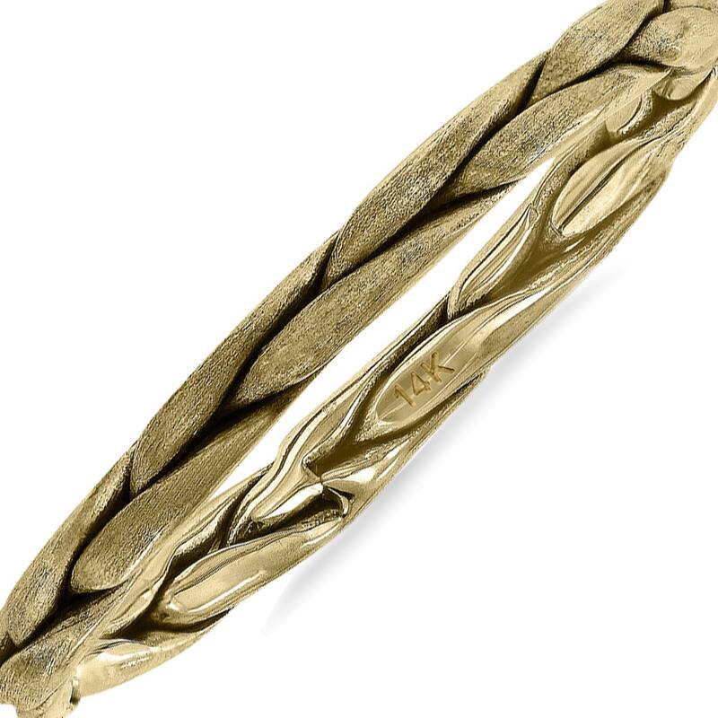 Braided Wedding Band in 14K Yellow Gold