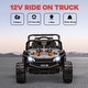 preview thumbnail 15 of 28, Qaba 12V Kids Electric UTV, Battery Powered Ride-On Truck with Remote, 3 Speeds, 4-Wheel Suspension, LED Lights, Music, Pink