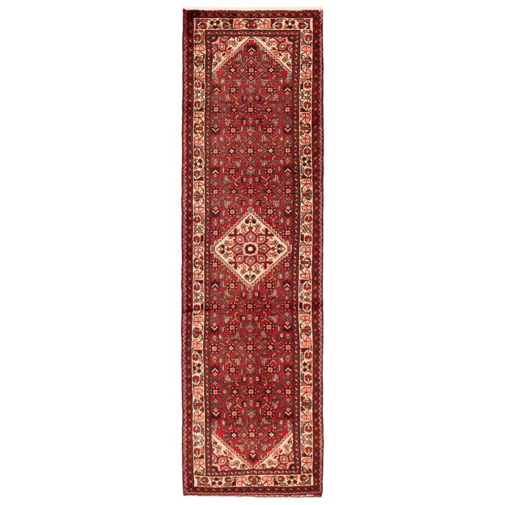 ECARPETGALLERY Hand-knotted Andelz Red Wool Rug - 2'11 x 10'4
