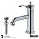 preview thumbnail 1 of 12, Karran Vineyard KBF470 Single-Handle Single Hole Basin Bathroom Faucet with Matching Pop-up Drain Chrome