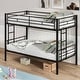 preview thumbnail 9 of 66, VECELO Twin Over Twin Metal Bunk Bed Frame for Kids Teens, Heavy Duty Noise-Free Platform Bed, Storage Space Black(Bunk Bed)