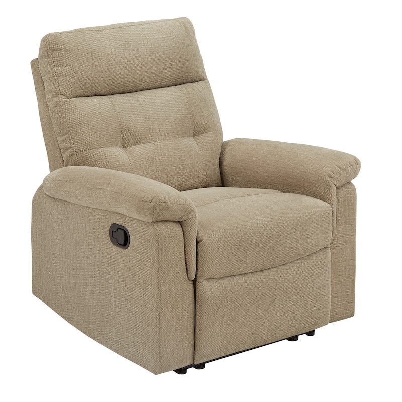 Lufkin Chenille Fabric Manual Recliner by iNSPIRE Q Classic - Tan